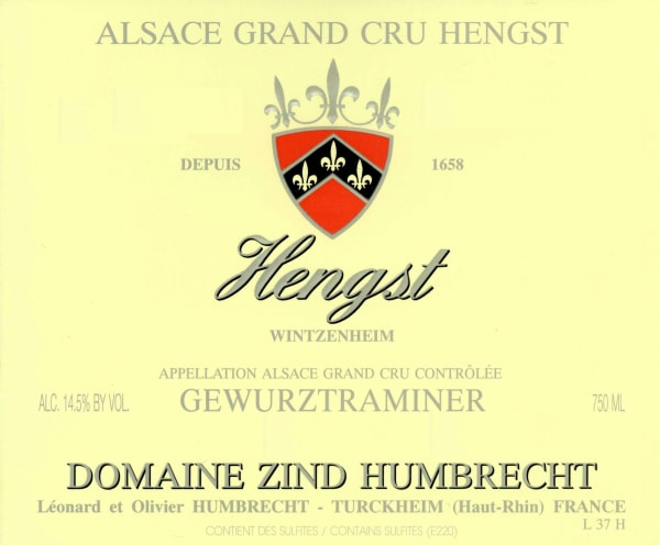 Rượu vang trằng Zind-Humbrecht Hengst Gewurztraminer 2007